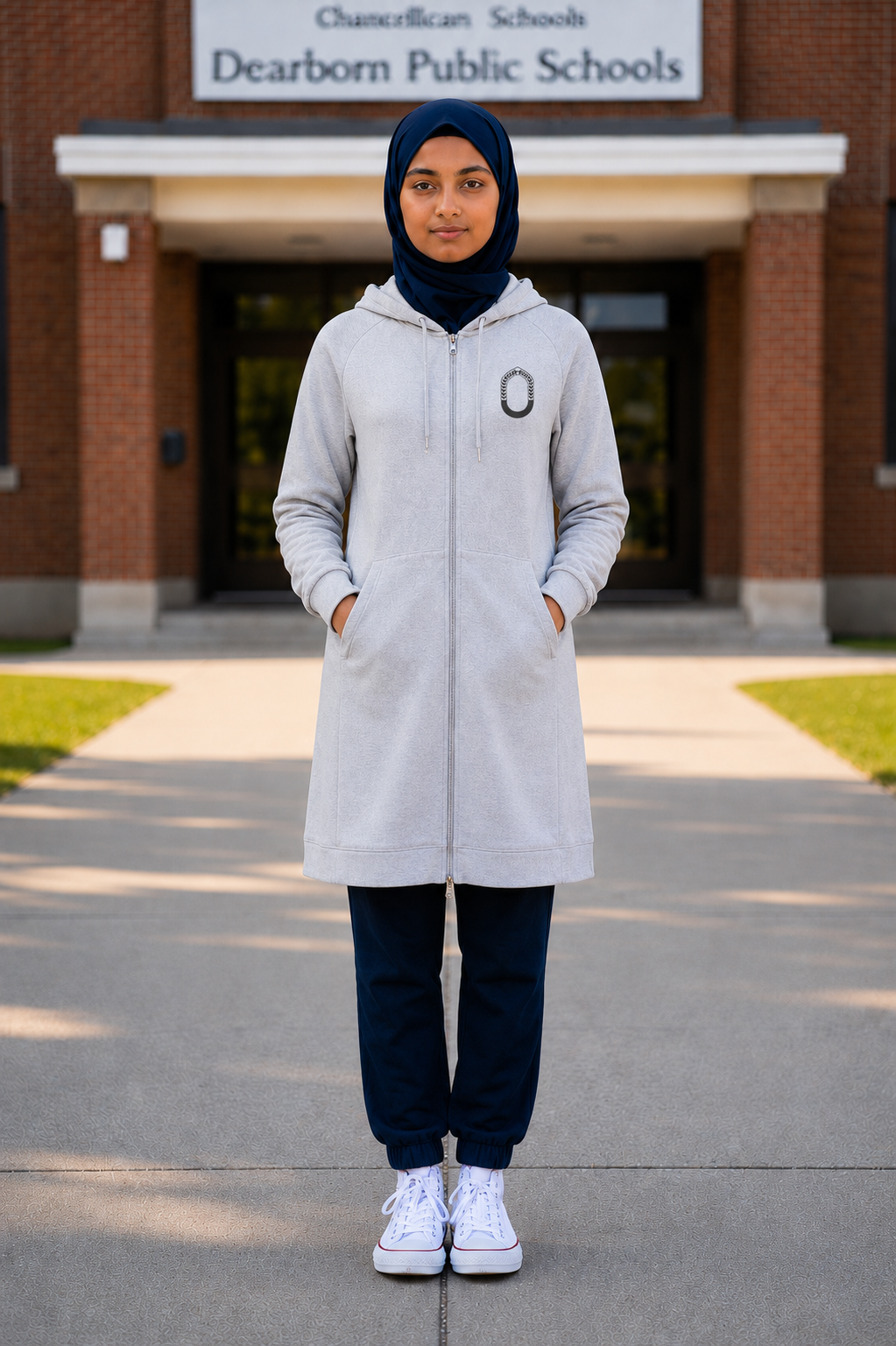 Full-Zip Tunic Hoodie